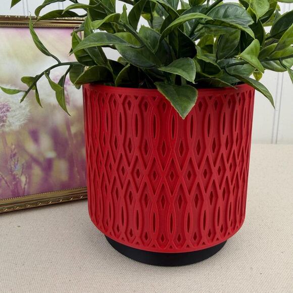The Echelon Planter, Indoor Flower Pot, Tabletop Planter, Modern Geometric - Picture 1 of 10